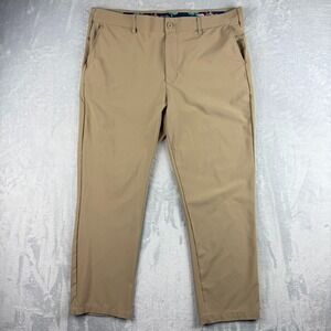 Birdie Bound Pants Mens 38x30 Beige Tan Golf Performance Tech Stretch Chino